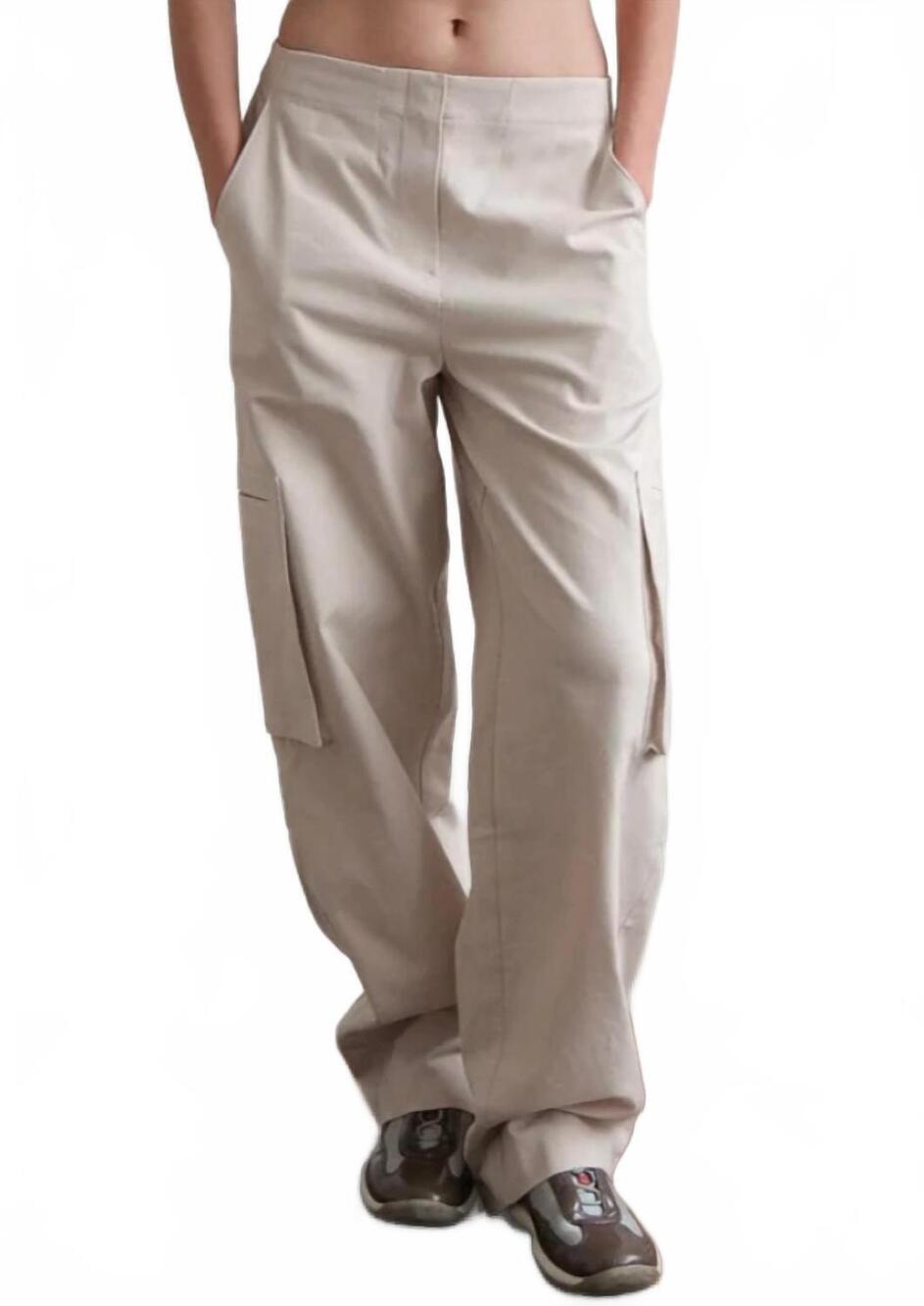 NEW GEEL jinu cargo pants in white